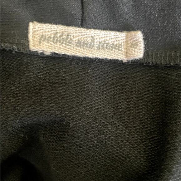 Pebble & Stone Women Cardigan M Black Open Front Peplum Hem Whimsigoth Cottage - Picture 2 of 10